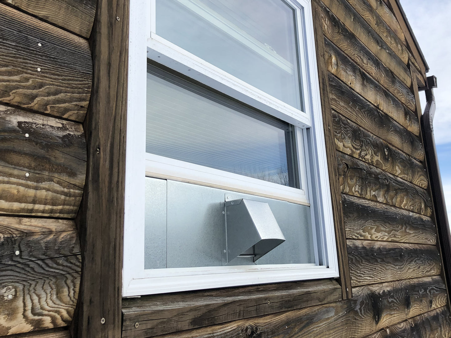 Window Dryer Vent In Use (outside view)