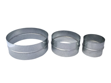 4", 6", and 8" Inch Duct Connector Pipe Coupler by Vent Works