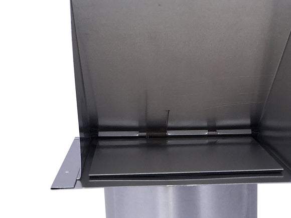 spring loaded backdraft damper on wall vent