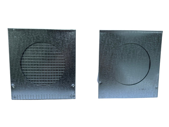 wall vent cover choose damper and screen or damper only back view