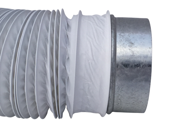 4 Inch Duct Connector Pipe Coupler Connected to Vinyl Flex Duct