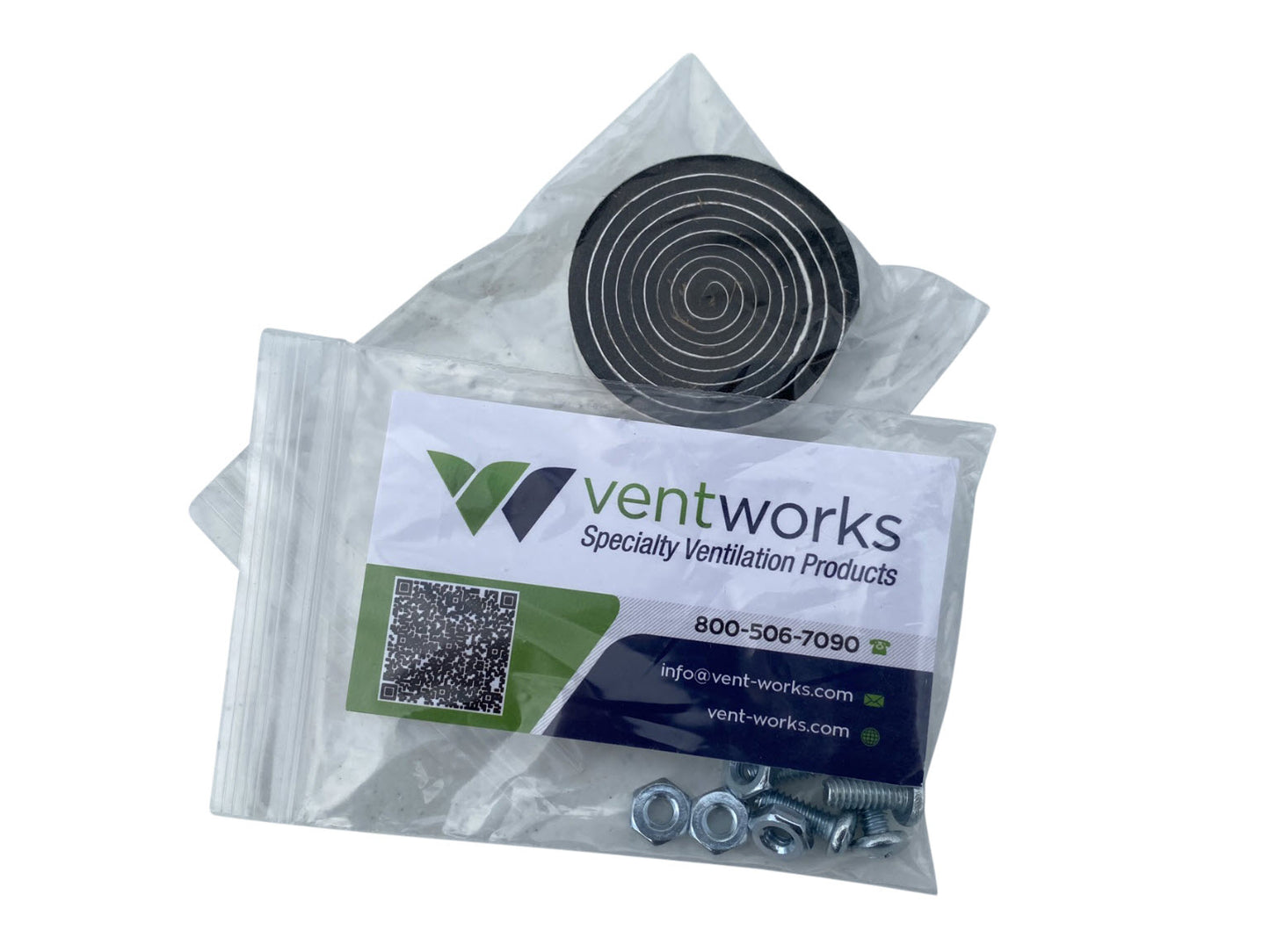 Foam Seal Gasket and Hardware for Blower Flange Adapter for Dayton Model 1TDR3 by Vent Works