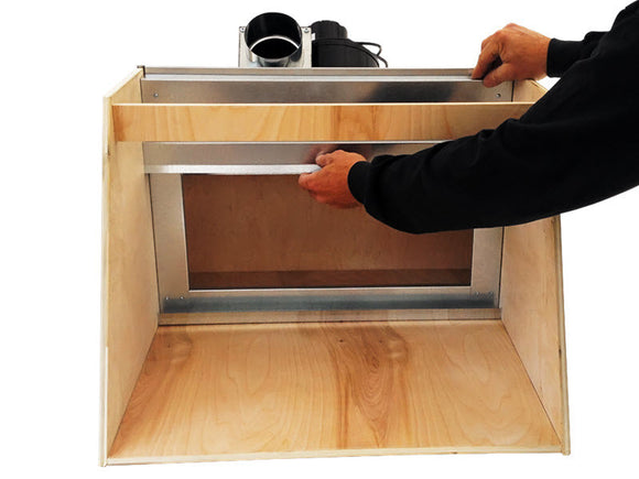 Installing The Filter Rack Into DIY Hobby Spray Booth